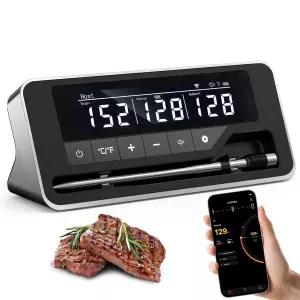 육류 온도계 무선 스마트 앱이 탑재된 800피트 블루투스 디지털 온도 정밀도 100 향상 오븐 흡연자 바비큐