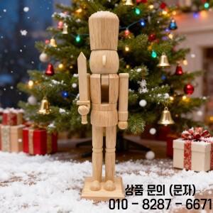 1/2/3개 25/38CM 크리스마스 나무 미완성 호두까기 인형 피규어 DIY 무도색 병사 휴일 파티 장식품