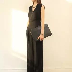 브이넥점프수트 청담동며느리룩 민소매 민소매점프수트