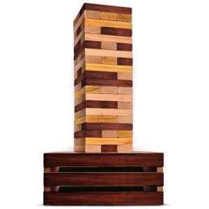 SWOOC 게임 - 재활용된 자이언트 타워 (내후성) 60 블록 + 저장 상자 / 야외 테이블 | 최대 5피트 스택 대형 마당 활동 점보 잔디밭 재미