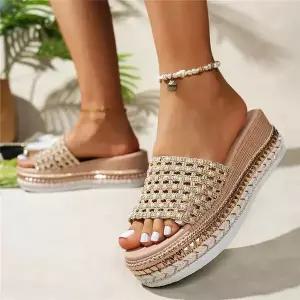 여친 캐주얼 슈즈 컴포트 웨지힐 웨지 마끈 메쉬 송편 통굽 샌들 admr5