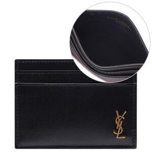 [AK플라자] [생로랑] 22FW 남성 모노그램 금장로고 카드지갑 (607603_02G0W_1000_