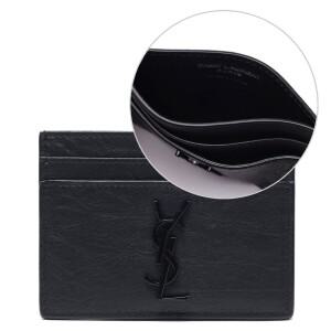 [AK플라자] [생로랑] 22FW 남성 크로커다일 엠보싱 카드지갑 (485631_C9H0U_1000_