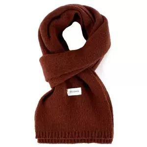 니트 숏 미니 목도리 브라운 겨울 패션 소품