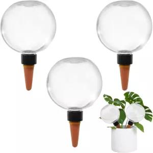 실내 식물 플라스틱 물뿌리개용 셀프 워터링 글로브 3팩 17.5온스 자동 플랜터 삽입 슬로우 릴리즈 제어