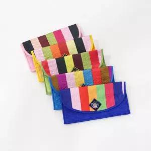 전통문양 1단지갑 통장지갑케이스 색동리본 반지갑선물 통장여권 통장여권지갑