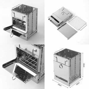 캠핑용 1-2인용 접이식 미니 화로대 바베큐 그릴