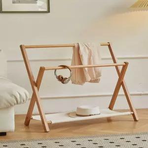 원목 빨래건조대 미니 행거 거치대 빨랫대 수건걸이