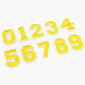 티셔츠리폼 열접착와펜 숫자 패치 노랑 세트 열접착패치 의류리폼 옷리폼