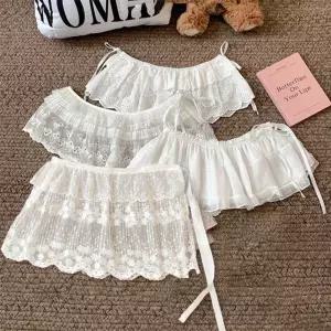 러블리 프릴 레이스 시스루 레이어드 스커트 XiZ9+4oRT