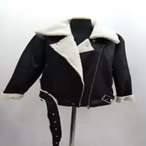 W1699 고퀄 인조 무스탕 라이더 점퍼 양털 코트