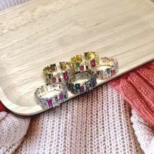 몬드리안 반지 프리사이즈 멋내기 화려한 고급스런 심플 모양 링