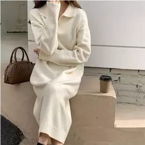 니트원피스 하객룩 루즈핏 체형커버 롱