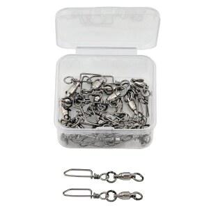 Tsuridamashii ST Swivel with Coastlock Snap 6 Ball Bearing Made in Japan 360 Smooth Rotation Rustproof Stainless Steel Heavy Duty Saltwater Freshwater 11 Sizes