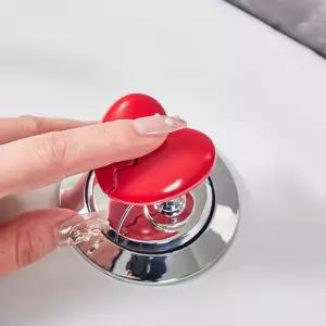 [모두쇼핑]화장실 플러싱 버튼 하트형 변기 물타기 보조기 욕실