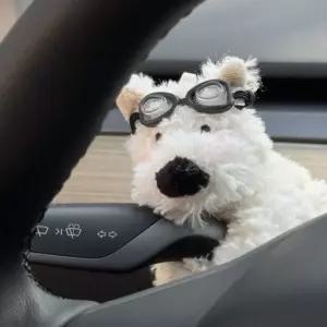 [모두쇼핑]강아지 자동차 인형 차꾸템 차량꾸미기 깜빡이 와이퍼 차꾸 안전벨트인형 차량인테리어소품 대쉬