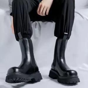 남성 부츠 구두 클래식 모던 첼시 통굽 워커 3cm