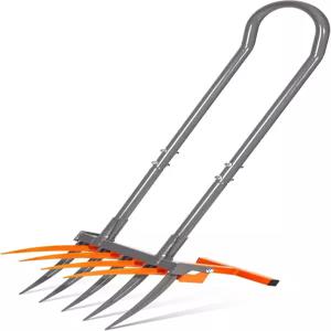 월렌시 브로드 포크 툴 경작자 경운기 수동 손 흙 파기 및 분쇄를 위한 9개의 가지 퇴비화 삽질 농업을