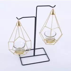 스탠드 철제 양초홀더 2구 캔들걸이 워머 장식 양초 걸이 홀더 모던