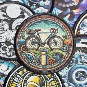 자전거사이클 원형 와펜 패치 제작 사이클 원형패치 원형와펜 커스텀패치 커스텀와펜