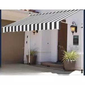 수동어닝 기둥식 테라스 수동 비가림막 캐노피 천막 상가