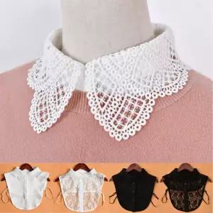 [제이커머스]레이스 쉬폰 넥카라 블라우스 이너카라 페이크카라 넥케이프 레이어드 페이크블라우스 카라셔