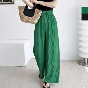 [제이커머스]여성 플리츠 쿨린넨 와이드팬츠 1P 여름 주름 바지 여성여름바지 여자여름바지 린넨바지 린넨