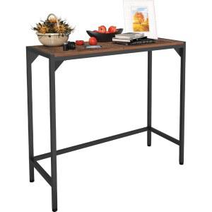 타이거덴 인더스트리얼 33인치 좁은 콘솔 테이블, 입구용 소파 복도용 입구 사이드 거실, 로비, 복도, 침실, 러스틱 브라운 및 블랙