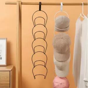 [이지커머스]걸이형 5단 모자걸이 벽걸이 모자정리대 소품걸이 모자거치대 모자정리트레이 벽걸이모자걸이