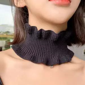 링클 페이크 목폴라 니트 넥워머 공갈목티 패션 머플 페이크목티 겨울목폴라 니트목티