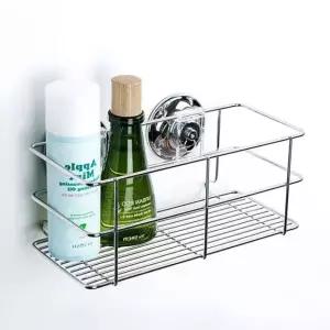 [이지커머스]와이어 250선반 스텐 화장실수납 틈새정리대 샴푸걸이 욕실선반 화장실선반 욕실수납 스텐레스