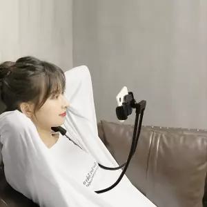 [이지커머스]자바라 목에거는 멀티 휴대폰 넥 거치대 폰거치대 스마트폰거치대 멀티거치대 침대거치대 자바