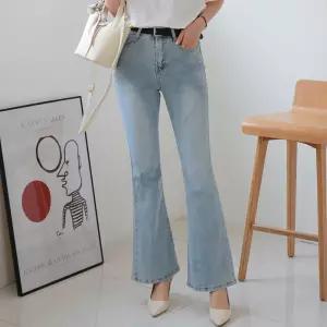 [이지커머스]여자 나팔 청바지 부츠컷 데님 팬츠 키작녀 봄 가을j5 부츠컷청바지 여자청바지 키작녀청바지