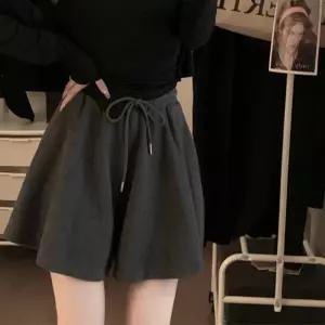 [퍼니메이커]허리밴딩 스트링 디테일 플레어 스타일 치마바지 여성반바지 여름여성바지 여자편한바지 여름