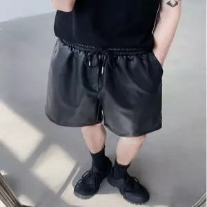 남자 가죽 반바지 스트릿 팬츠 5부 크롭 스트레이트