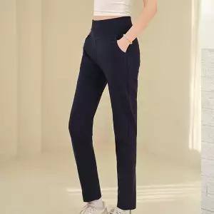 [퍼니메이커]스판 밴딩 슬랙스 바지 하이웨스트 버튼 여성 팬츠 슬랙스바지 여성바지 밴딩슬랙스 여자슬랙