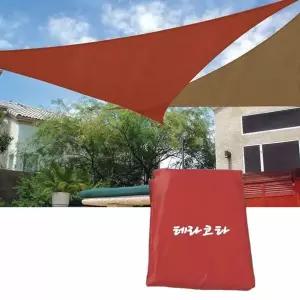 방수그늘막 UV차단98% 5X5X7M 삼각그늘막 테라코타