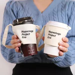 [퍼니메이커](NPE 드링크백 컵홀더) 카페 컵 커피 테이크아웃 홀더 패브릭컵홀더 대만컵홀더 대만드링크백