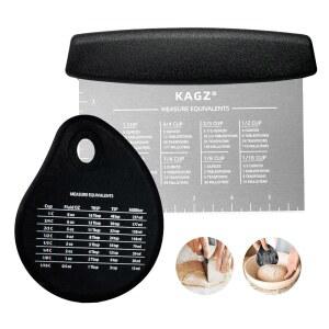 [미국배송] 벤치 스크래퍼 & 초퍼 - 실리콘 볼 스크래퍼가 있는 다기능 반죽 스크래퍼 베이킹용 견고한 스테인리스 스틸 커터 계량 저울이 빵 피자 케이크용 페이스트리 커터