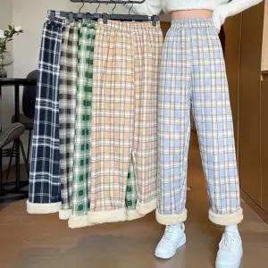 [퍼니메이커]보미 체크 기모 밴딩바지 6color 겨울바지 털바지 잠옷바지