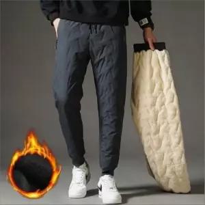 기모 2색 혹한기 겨울 남성 융털안감 패딩바지 조거팬츠