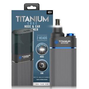 [미국배송] 마이크로터치 티타늄 엣지 이어 & 노즈 트리머 U2013 듀얼 로터리 블레이드 헤드 경량 방수 여행 친화적 내구성 있는 디자인 코팅 블레이드로 정밀하고 편안한 그루밍이 가능합니다