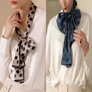 도트 패턴 클래식 롱 스카프 머플러 부드러운 촉감 롱스카프 롱머플러 봄스카프
