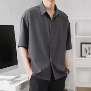 남자셔츠 반팔셔츠 와이셔츠 여름 남자 시원한 오버핏