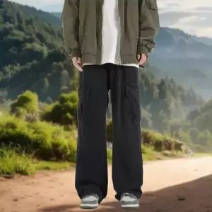 와이드데님팬츠 남자 통바지 흑청바지 청바지 블랙 카고바지