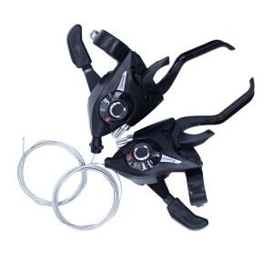 인프루이 바이크 기어 시프터 3 x 7 21 스피드 브레이크 레버 표시기 와 로드 바이크, 산악 사이클링을 위한 그립 페어 이 장착된 좌측 우측