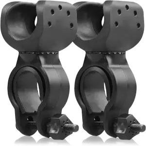 보행기용 지팡이 홀더 휠체어 롤레이터용 유니버설 액세서리 시니어용 클립 2개