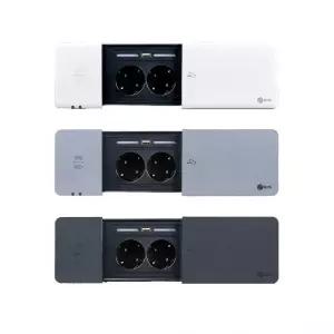 호텔 매립형콘센트 3구 슬라이딩 빌트인무선충전기