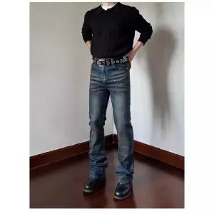 빈티지 가을 남친 로우 청바지 슬림핏 나팔바지 스판 와이드핏 MODU3