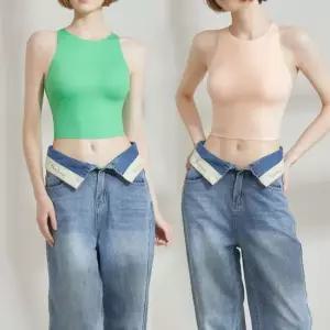 트루리즈 백라인 크롭브라탑 브라나시 크롭탑 일체형 브라탑 나시탑 런닝브라 얇은패드